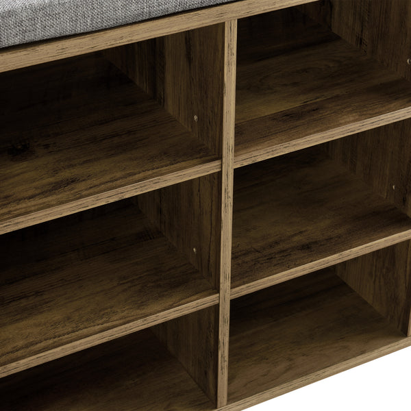 Scarpiera con Seduta Imbottita Panca Portascarpe con 10 Vani 103x48x30 cm [en.casa]