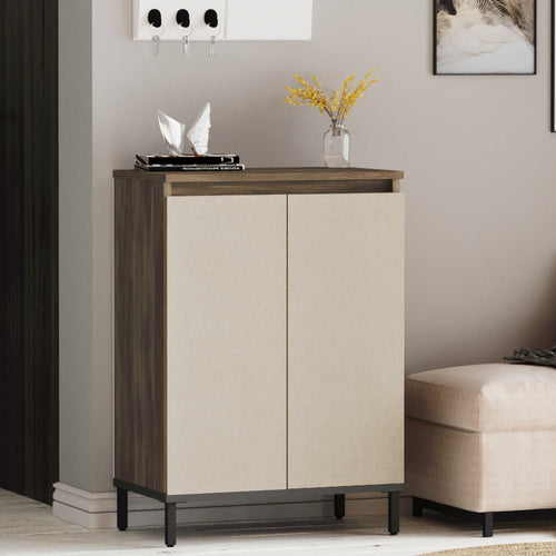 Scarpiera Lieksa con 3 ripiani 85,5x60x35,5 cm rovere grigio [en.casa]