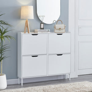 Scarpiere Kehmstedt 91x100x19cm Bianco [en.casa]