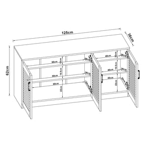 Scarpiera Løten 125x36x62 cm Wenge [en.casa]