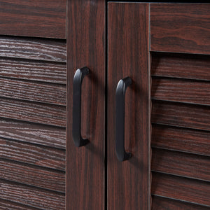 Scarpiera Løten 125x36x62 cm Wenge [en.casa]