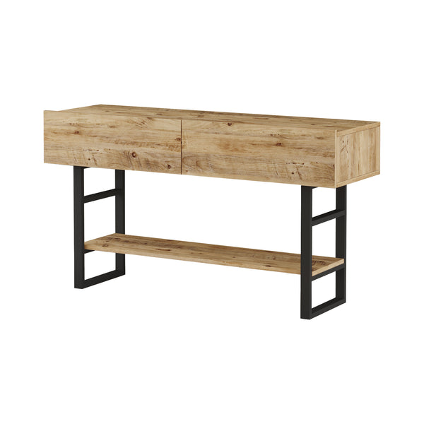 Tavolo Consolle Lappeenranta Mobile Contenitore con Ante a Ribalta 76x139x43 cm  [en.casa] 