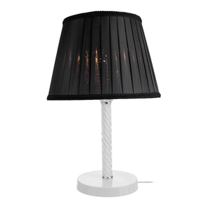 Lampada da Comodino 'Kilbride' con Paralume in Tessuto e Stelo in Metallo e Vetro - Vari Colori [lux.pro]