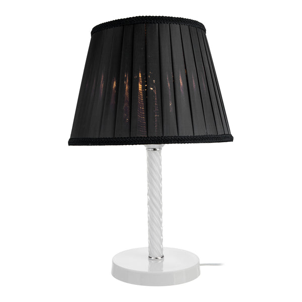 Lampada da Comodino 'Kilbride' con Paralume in Tessuto e Stelo in Metallo e Vetro - Vari Colori [lux.pro]