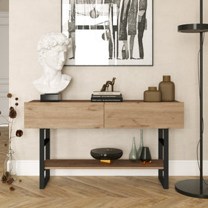 Tavolo Consolle Lappeenranta Mobile Contenitore con Ante a Ribalta 76x139x43 cm  [en.casa] 