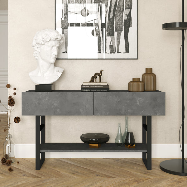Tavolo Consolle Lappeenranta Mobile Contenitore con Ante a Ribalta 76x139x43 cm  [en.casa] 