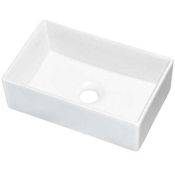Mobile Pensile Sottolavabo Newport con Cassetti e Lavabo Rettangolare Bianco [en.casa]

