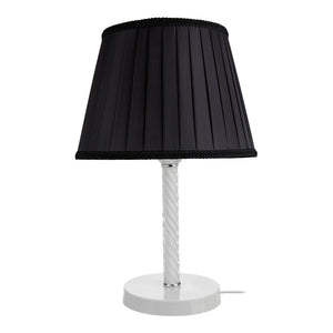 Lampada da Comodino 'Kilbride' con Paralume in Tessuto e Stelo in Metallo e Vetro - Vari Colori [lux.pro]