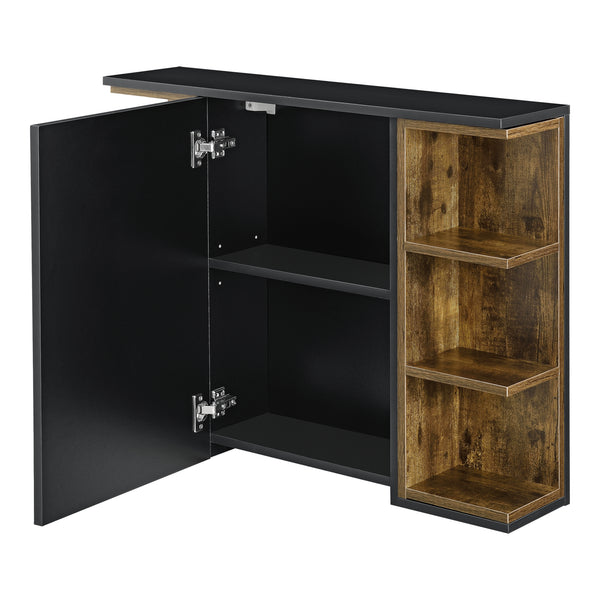 Armadietto da Muro Harstad per Bagno con Specchio Anta e Ripiani Laterali 64x80x20 cm - Vari Colori [en.casa]