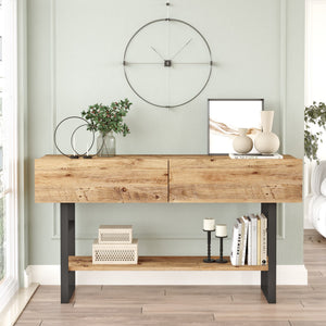 Tavolo Consolle Lappeenranta Mobile Contenitore con Ante a Ribalta 76x139x43 cm  [en.casa] 