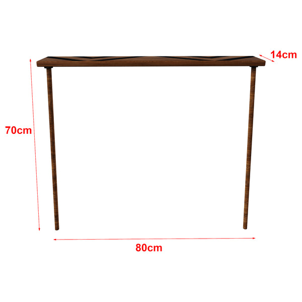 Consolle in Legno 'Holmsland' con 2 Gambe di Supporto e Piano Decorativo - Vari Colori [en.casa]