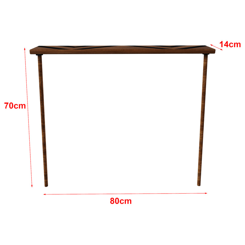 Schizzo in scala Consolle in Legno 'Holmsland' con 2 Gambe di Supporto e Piano Decorativo - Vari Colori [en.casa]
