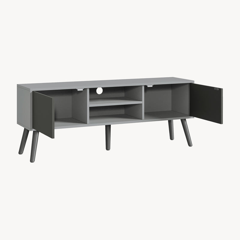 Schizzo in scala Mobile Porta TV Eskilstuna a 2 Ante e Ripiani 120 x 30 x 47 cm [en.casa]