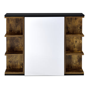 Armadietto da Muro Harstad per Bagno con Specchio Anta e Ripiani Laterali 64x80x20 cm - Vari Colori [en.casa]