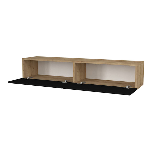 Mobile TV da Parete Toivakka con 2 Ante a Ribalta 135 x 31 x 25 cm [en.casa]