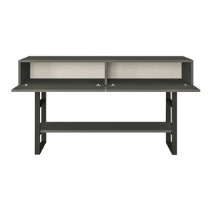 Tavolo Consolle Lappeenranta Mobile Contenitore con Ante a Ribalta 76x139x43 cm  [en.casa] 