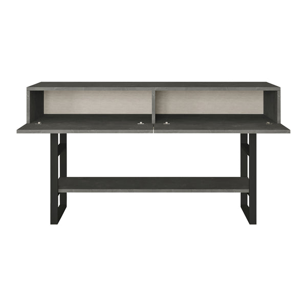 Tavolo Consolle Lappeenranta Mobile Contenitore con Ante a Ribalta 76x139x43 cm  [en.casa] 