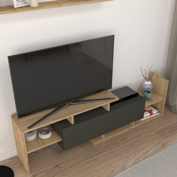 Set Liksefte di Mobile Porta TV e Mensola da Parete - [en.casa]