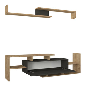 Set Liksefte di Mobile Porta TV e Mensola da Parete - [en.casa]