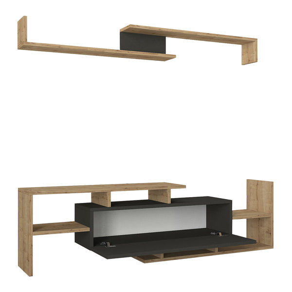 Set Liksefte di Mobile Porta TV e Mensola da Parete - [en.casa]
