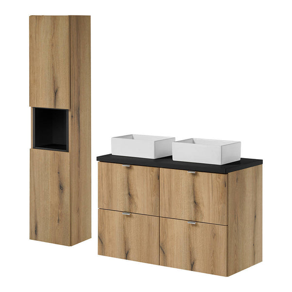 Lavabo Skelbolu con lavabo da appoggio [en.casa]