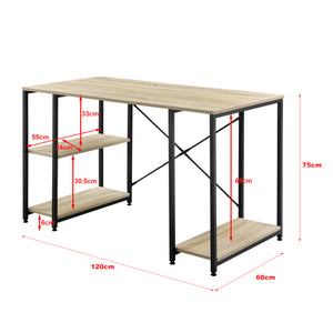 Scrivania Aarhus con 3 ripiani in diversi colori en.casa