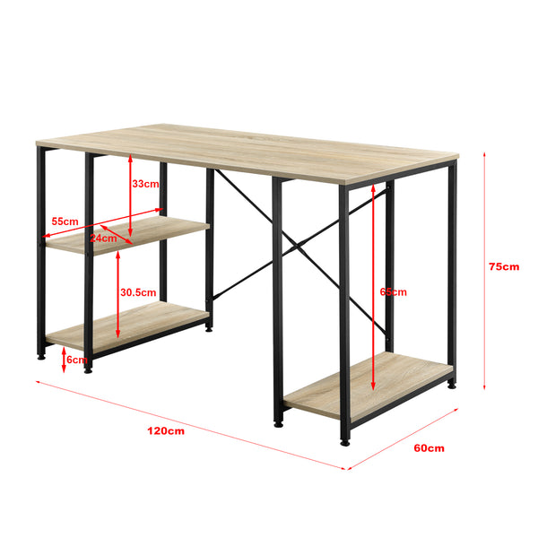 Scrivania Aarhus con 3 ripiani in diversi colori en.casa