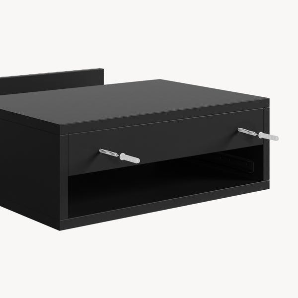 Set di 2 Comodini Sospesi Nand Mobili Notte da Parete con Cassetto [en.casa]
