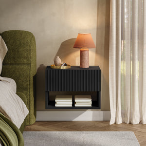 Set di 2 Comodini Sospesi Nand Mobili Notte da Parete con Cassetto [en.casa]