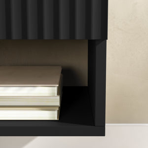Set di 2 Comodini Sospesi Nand Mobili Notte da Parete con Cassetto [en.casa]