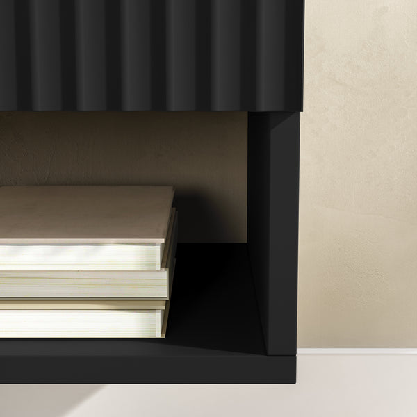Set di 2 Comodini Sospesi Nand Mobili Notte da Parete con Cassetto [en.casa]