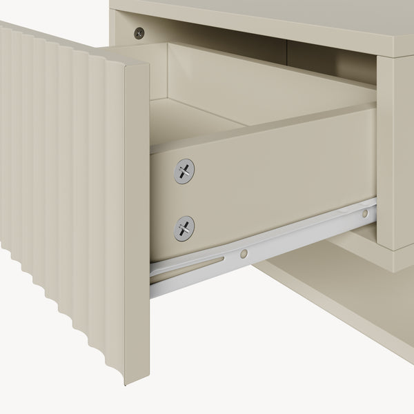 Comodino Sospeso da Parete Nand con Cassetto [en.casa]