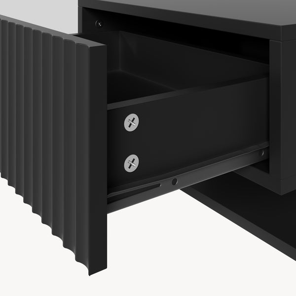 Comodino Sospeso da Parete Nand con Cassetto [en.casa]