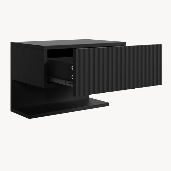 Comodino Sospeso da Parete Nand con Cassetto [en.casa]