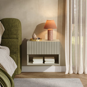 Comodino Sospeso da Parete Nand con Cassetto [en.casa]