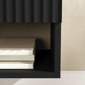 Comodino Sospeso da Parete Nand con Cassetto [en.casa]