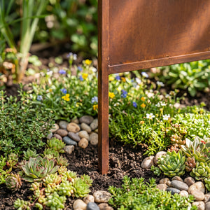 Set di 2 Pannelli Divisori Irsina Frangivista 160x50 cm Acciaio Corten - Marrone Ossidato casa.pro