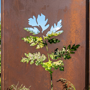 Set di 2 Pannelli Divisori Irsina Frangivista 160x50 cm Acciaio Corten - Marrone Ossidato casa.pro