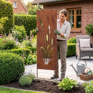 Pali da giardino Irsina set da 2 pezzi 160x50 cm acciaio Corten ruggine nobile [casa.pro]