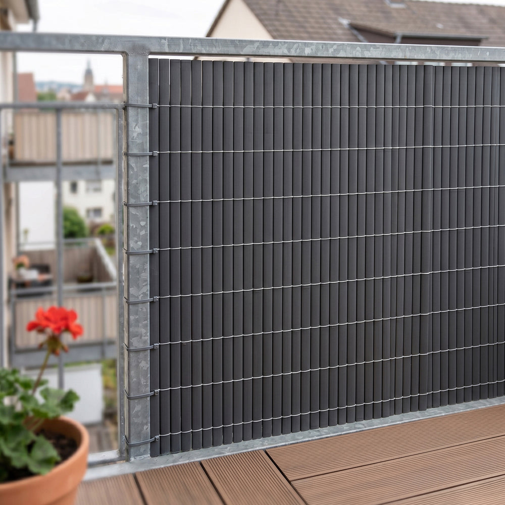 Tappeto Frangivista Cefalu in PVC Schermatura per Recinzione a Lamelle - Antracite casa.pro