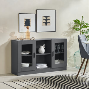 Credenza Spøttrup con ante in vetro vari colori [en.casa] - premiumXL