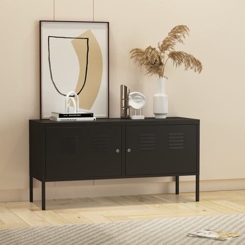 Sideboard Pyhtää 118x40x60cm Stahl [en.casa] - premiumXL