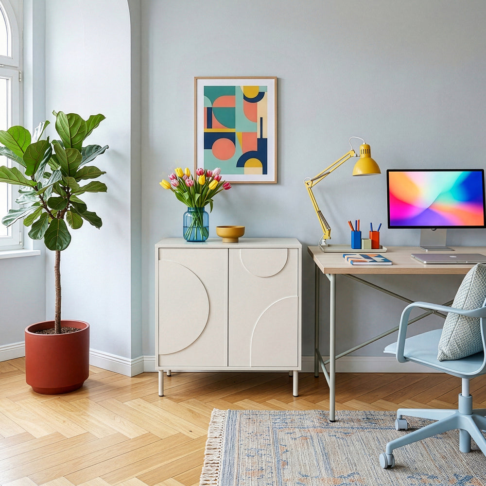 Credenza Holea Comò a 2 Ante 75 x 70 x 34 cm - Vari Colori [en.casa]