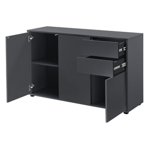 Credenza Paarl Comò con 2 Cassetti e 3 Ante per Soggiorno Camera da Letto [en.casa]