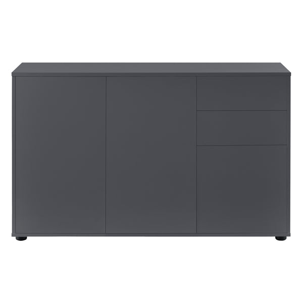 Credenza Paarl Comò con 2 Cassetti e 3 Ante per Soggiorno Camera da Letto [en.casa]