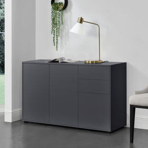 Credenza Paarl Comò con 2 Cassetti e 3 Ante per Soggiorno Camera da Letto [en.casa]