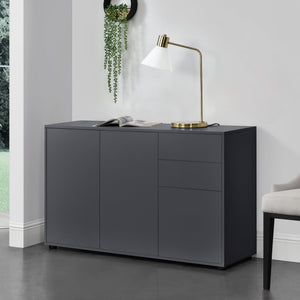 Credenza Paarl Comò con 2 Cassetti e 3 Ante per Soggiorno Camera da Letto [en.casa]
