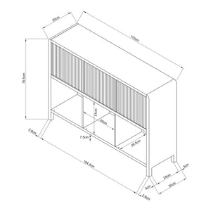 Sideboard Lukkodso con ante e scomparti [en.casa]