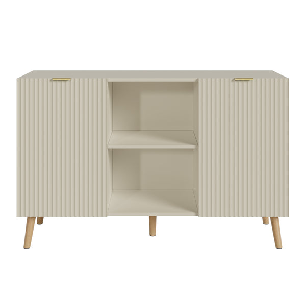Credenza Nand Madia con Ante Scanalate 120x40x76 cm [en.casa] 