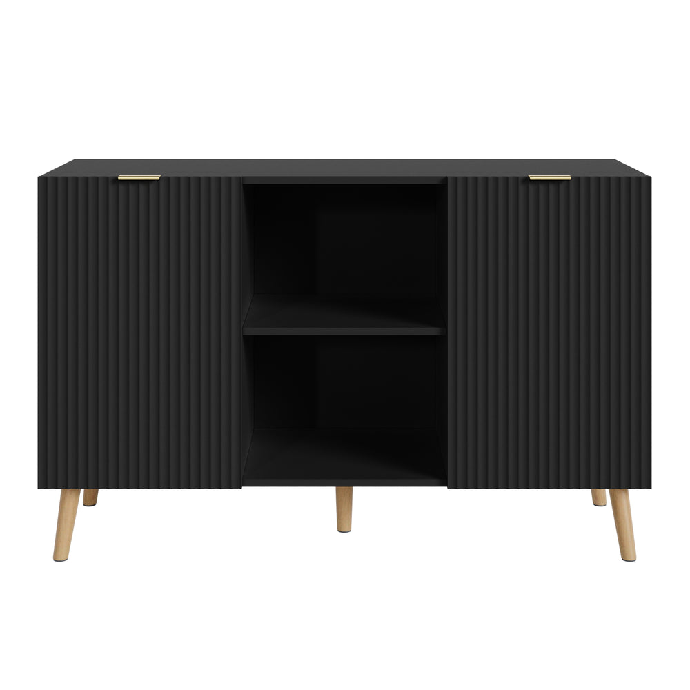 Credenza Nand Madia con Ante Scanalate 120x40x76 cm [en.casa] 